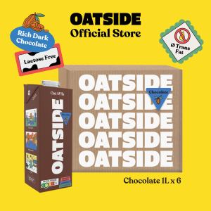 OATSIDE Chocolate Oat Milk 1L x 6 - Dairy Free Rich Made with Real Cacao