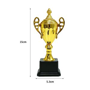 GURUNGMANI Gold Trophy Cup Plastic Mini Size Award Cup Creative Decorative Award Champion Trophy Football Soccer