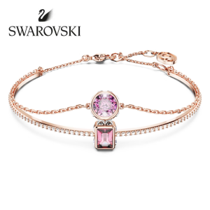 SWAROVSKI Luxury Stilla mixed cut purple gem diamond bracelet S925 sterling silver womens fashion bracelet hypoallergenic non-allergic