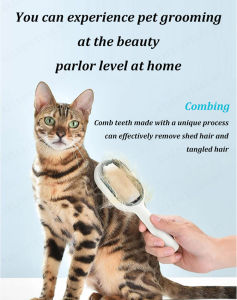 Pet CombLeave-in Pet Cleansing Essence CombPet Hair Comb for Home Grooming Kit Removes Knots Mat