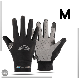 ถุงมือผ้าไหมน้ำแข็ง ถุงมือจักรยาน ถุงมือตกปลา สําหรับแข่งรถจักรยานยนต์ ตกปลา แห้งเร็ว เป็นมิตรกับผิว ถุงมือกันแดด