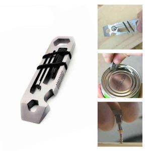 6 In 1 Multifunctional Alat Edc Repair Tool Portable Alat Pembuka Tutup Botol Bottle Opener Kunci Pas Wrench Plier Outdoor Hiking Camping Tool