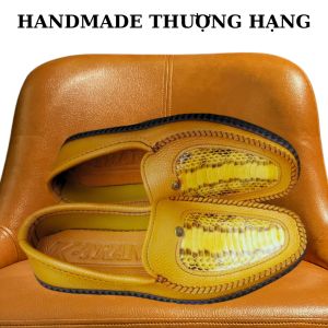 Giày lười da nam mã K200dòng sản phẩm giày da nam cao cấphàng việt nam thượng hạngvới chất liệu da bò italy màu đennâuvàng bòxanh.