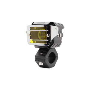 Universal led motorcycle headlight High/Low Beam Dual color white yellow fog light for motorcycle led bulbs
