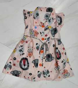 Dress anak 1 3 tahun polka tutul polkadot bulat baju anak cewek perempuan ( dress kancing polka / bunga ) pilih warna