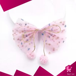 BabyShop-C1268 Jepit Rambut Pita Anak Motif Rumbai Bola Bola / Jepitan Rambut Pita Pompom Anak