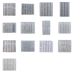 Silicone 3D Nail Art Molds Bowknot Theme Nail Art Template Moulds Silicone Texture for Beauticians and Nail Art Learners