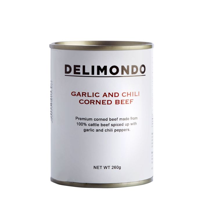 Delimondo Garlic & Chili Corned Beef 260g Lazada PH