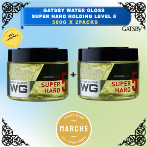 2X GATSBY Water Gloss Super Hard Holding Level 5 Hair Gel 300g #Marche Family Shop#