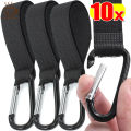 1~10Pcs Reusable Nylon Straps with Aluminum Alloy Carabiner Hook Adjustable Cable Ties Nylon Loop Wrap Buckles Clip. 