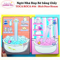 Nhà Búp Bê Bằng Giấy chủ đề Ngôi Nhà của Toca Boca #24 Rich Poor House - DIY Tự Làm cùng Con - 1 Bộ Búp Bê Bóc Dán Giúp Bé Tự Chơi - Đồ Chơi Cho Bé. 