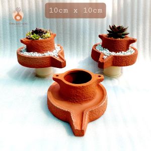 Chậu đất nung - Cối xoay miệng chậu 10cm chiều cao 10cm
