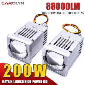 Carolyn 2 pcs 1.8 Inch Matrix Bi-Led Laser Projector Lens Car Led Headlights Non-destructive LED Bi-optic Lens Car Lights Hi Low BeamLights