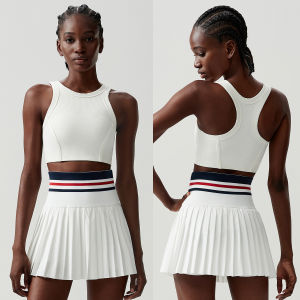 Phụ nữ Quần áo thể thao ngắn Hai mảnh Thể dục Yoga Bộ quần vợt cạp cao Váy crop top Bộ đồ tập thể dục Bộ đồ thể thao nữ thoáng khí2026