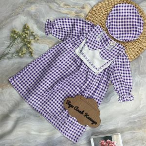 2-5TH DRESS ANAK MASHEL FREE BARET HAT MIDI DRESS ANAK TUNIK ANAK PEREMPUAN