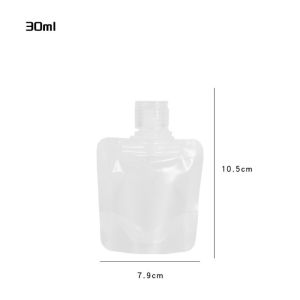 【In Stock】10PCS 30/50/100ml Travel Bag Fluid Makeup Pouch for Toiletry Lotion Shampoo Squeeze Pouch