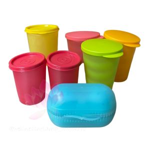 Tupperware Set: Small Cup Bottle Egg Container #Food #Storage
