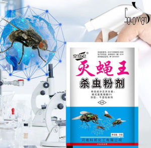 SoLoMan Long-Lasting Odorless King Fly Spray Powder - 6-Pack Multi-Surface Insecticide for Outdoor Pest Control