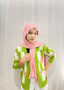 tr3az - Cardigan Rajut Sweater Wanita Motif Flowers Lengan Panjang Premium