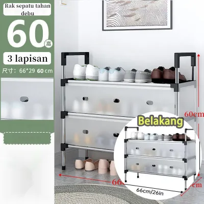 3/4/5/6 lantai Rak Sepatu Plastik Rak Sepatu Tertutup Rak Sepatu /Rak Sepatu Anti Debu Layer