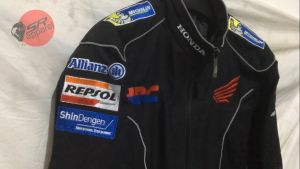 Jaket Alpinestars Honda Bomber Motif Logo Full Bordir & Jaket Bomber Motor Aln Honda HRC Team motogp
