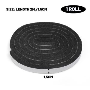 2M/Roll Door Window Foam Sponge Sealing Strip / Home Windproof Sound-Proof Self Adhesive Foam Tape / Dustproof Self-adhesive Sealer Strips