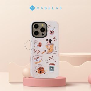 NEW  Case !! CARTOON MIKI COFFEE TIME DOUBLE BUMPER CASE COMPATIBLE FOR IP 17 PROMAX 17 PRO 17 16 PROMAX 16 PRO 16  15 PROMAX 15 PRO 15 14 PROMAX 14 PRO 14 13 PROMAX 13 PRO 13 12 PROMAX 12 PRO 12 11 SOFTCASE
