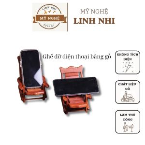Giá Đỡ Điện Thoại Di Động Hình Chiếc Ghế Làm Bằng Gỗ Có Thể Gấp Gọn