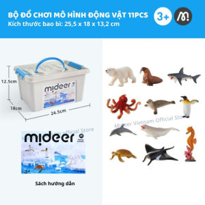 Mô hình khủng long mini cao su mềm Mideer Dinosaur Toys Set jurassic world T-rex