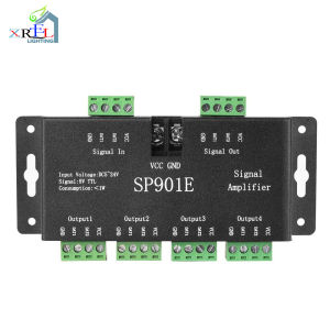 SP901E SPI Signal Amplifier for WS2812B WS2811 WS2813 Pixel RGB LED Strip Sig-nal Repeater Addressable Dream Color Tape DC5-24V