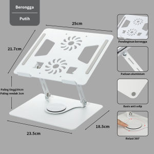 Epic Finds Laptop Stand 360° Rotatable Bisa Dilipat Notebook Tablet Holder Liftable Portable Fold Holder For 11-17.3" Laptop Tablet For