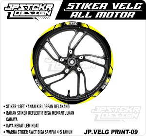 Stiker Cutting List Velg Beat Karbu Esp Deluxe Scoopy Mio Vario Sticker Aksesoris Roda Princut JP-09