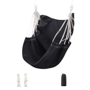 RBJ4 Comfortable Dormitory Hammock Chair Colorful Stripe Thicken Outdoor Hanging Chair Single Wide Canvas Garden Swing Chair Indoor Use