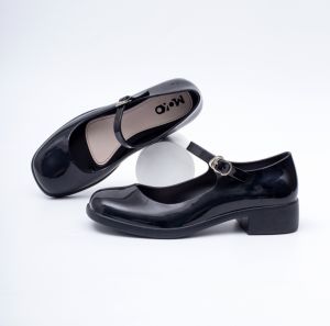 High Quality Fashion New Glossy Design Black Student Shoes Womens Office  Girls Shoes 690