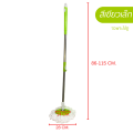 ไม้ถู ไม้ถูพื้น หมุนได้ 360 องศา พร้อมผ้าไมโครไฟเบอร์ 1ชิ้น ใช้กับถังปั่น ประหยัดแรง. 