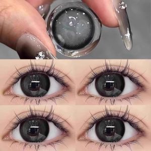 6 Months (Included) Colored Eyes with Power（1 Pair）Naturally Enlarge Your Eyes Hot Sale Big Eyes 减龄大眼婴儿黑瞳清透亮眼爆款 半年抛两片装自然日常 眼镜