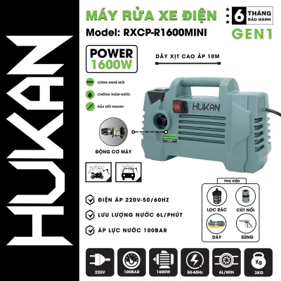 MÁY RỬA XE ĐIỆN MINI 1600W RXCP-R1600MINI HUKAN -HÀNG CHÍNH HÃNG
