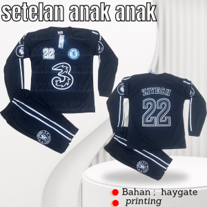 COD/setelan baju kiper bola chealse hitam/baju sepakbola kiper anak laki laki lengan panjang