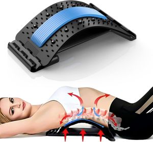 Back Stretcher Lumbar Back Cracker Board Pain Relief Device Multi-Level Massager for Herniated Disc Sciatica Scoliosis Lower and Upper Lumbar Support Stretcher
