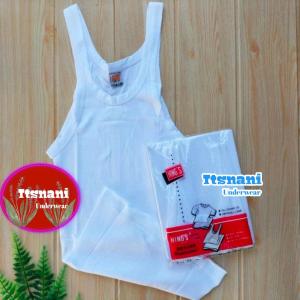 Kaos Dalam Pria Hings isi 3 | Singlet Cowok Putih Hings Salur Motif Garis
