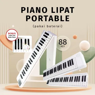 Piano Lipat Foldable 88 Keys Portable Keyboard Digital Elektrik PN-88