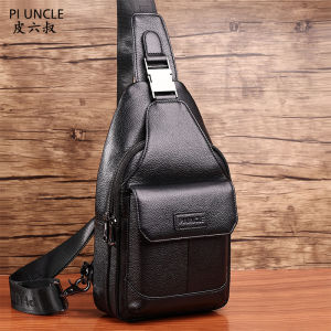 High Quality Genuine Leather Cowhide Vintage Leather Casual Mens Chest Day Back Pack Small Travel Bag For Women Fashion Men Cross Body Bag Messenger Shoulder Bag leather sling bag handbag music wide strap crossbody bag side bag for men