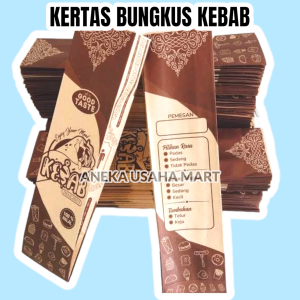 Bungkus Kebab isi 100 pcs / Kemasan kebab isi 100 murah / Box kebab isi 100 lembar Kertas