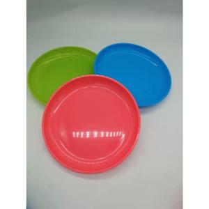 6 Pcs High Quality Colorful Round Soup Plate/Plastic Plate For Serving Party/Reusable Sturdy Plates Plastic/Thick Cake Plate/Plato/Pinggan