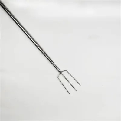 ஐ Stainless Steel Prong Harpoon Fish Spear Fork Fishing Ice Tool 不锈钢鱼叉 带倒刺叉 泥鳅叉黄鳝叉鱼插T2