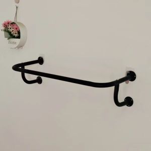 TP Efficient Closet Organization with Heavy Duty Detachable Wall Garment Mounted BarRod for Closet Black Metal Storage Industrial Pipe Clothes Clothing Rack Livingroom Bedroom COD Local Delivery