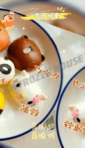 [Pork Free] Mini Cartoon Bun Mixed Flavour (迷你卡通包6种不一样的口味) 1X6pcs