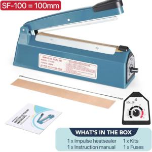 Momo Heavy duty impulse plastic sealer 100mm 400mm sealer plastic packaging impulse plastic sealer sealing machine plastic film sealer plastek seller machine for plastic impulse sealer impulse heat sealer school supplies pasener sarisari store supplies