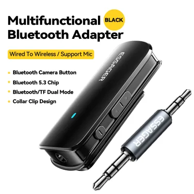 Essager Multifungsi Bluetooth 5.3 Adaptor | Headset Bluetooth Pembaca Kartu TF Multifungsi
