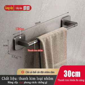 MEIDOO Giá Treo Khăn Tắm Bằng Hợp Kim Nhôm Gắn Tường Không Cần Khoan Tiện Dụng Thanh Treo Khăn Phòng Tắm